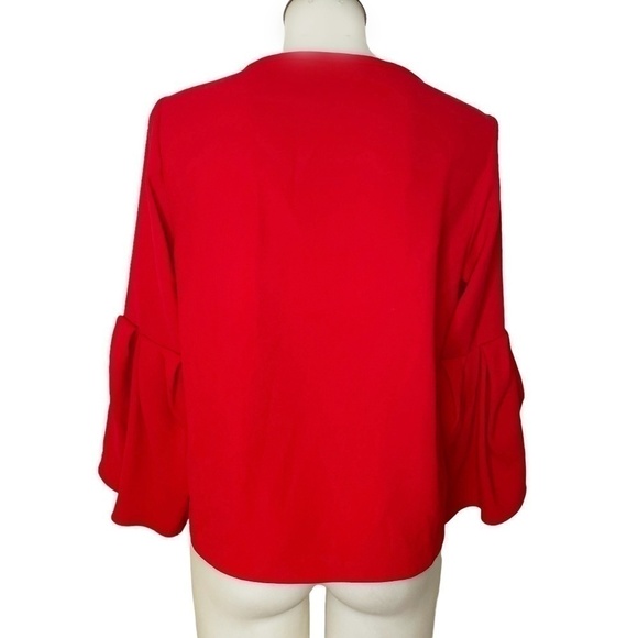 ZARA Red Bell Sleeve Blouse 🤍 - Picture 2 of 8